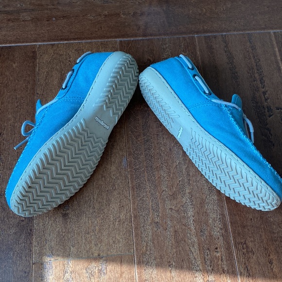 ⭐️HP🎉PATAGONIA Women's Kula Moc Canvas VEGAN Shoes, Tobago Blue sz 7.5 RARE!!! - Picture 6 of 11